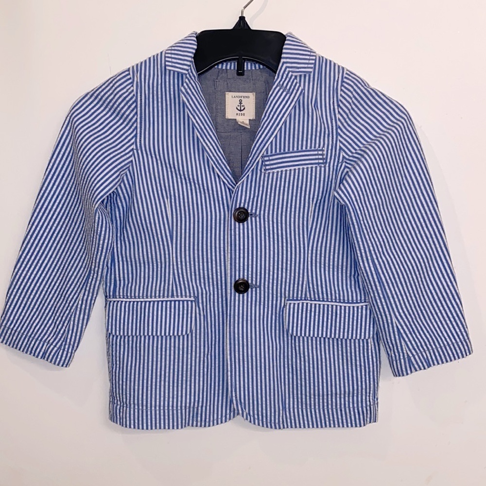 Lands’ End Seersucker Little Boys’ Blazer
